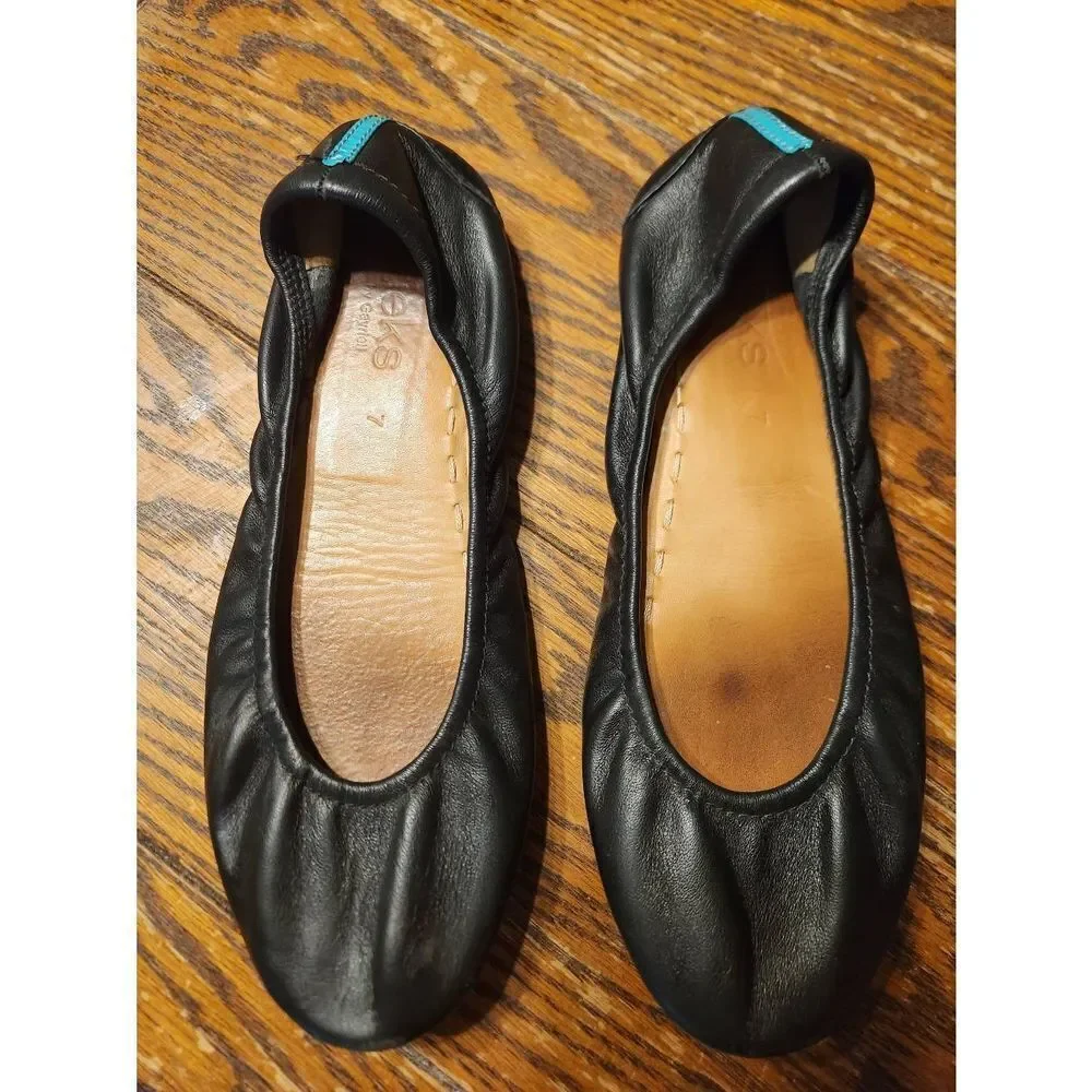 Tieks black ballet flats sz 7